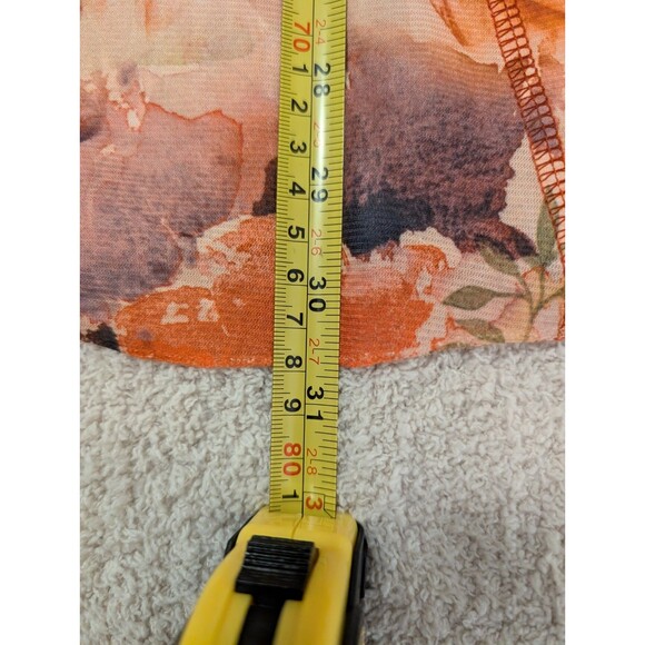 One World Maxi Women's Boho Orange Watercolor Multicolor Lined Skirt Size S - Picture 5 of 9